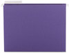 A Picture of product SMD-64023 Smead™ Color Hanging Folders with 1/3 Cut Tabs Letter Size, 1/3-Cut Purple, 25/Box