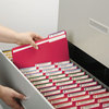 A Picture of product SMD-12734 Smead™ Reinforced Top Tab Colored File Folders 1/3-Cut Tabs: Assorted, Letter Size, 0.75" Expansion, Red, 100/Box