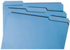 A Picture of product SMD-17034 Smead™ Reinforced Top Tab Colored File Folders 1/3-Cut Tabs: Assorted, Legal Size, 0.75" Expansion, Blue, 100/Box