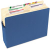 A Picture of product SMD-73225 Smead™ Colored File Pockets 3.5" Expansion, Letter Size, Blue