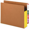 A Picture of product SMD-73688 Smead™ Redrope Drop-Front End Tab File Pockets with Fully Lined Colored Gussets 6.5" High 3.5" Expansion, Letter Size, Redrope/Yellow, 10/Box