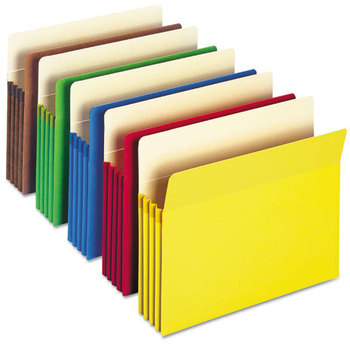 Smead™ Colored File Pockets 3.5" Expansion, Letter Size, Assorted Colors, 25/Box