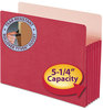 A Picture of product SMD-73241 Smead™ Colored File Pockets 5.25" Expansion, Letter Size, Red