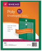 A Picture of product SMD-89543 Smead™ Poly String & Button Interoffice Envelopes and Open-End (Vertical), 9.75 x 11.63, Transparent Green, 5/Pack