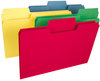 A Picture of product SMD-15410 Smead™ SuperTab® Colored File Folders 1/3-Cut Tabs: Assorted, Legal Size, 0.75" Expansion, 14-pt Stock, Colors, 50/Box