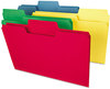 A Picture of product SMD-15410 Smead™ SuperTab® Colored File Folders 1/3-Cut Tabs: Assorted, Legal Size, 0.75" Expansion, 14-pt Stock, Colors, 50/Box