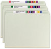 A Picture of product SMD-14910 Smead™ Expanding Recycled Pressboard Fastener Folders with SafeSHIELD® Coated Fasteners Straight Tabs, Two 2" Expansion, Letter Size, Gray-Green, 25/Box