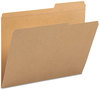 A Picture of product SMD-10786 Smead™ Guide Height Reinforced Heavyweight Kraft File Folder 2/5-Cut Tabs: Right of Center, Letter, 0.75" Expansion, Brown, 100/Box