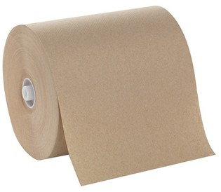 GP Cormatic® Hardwound Roll Towels on 8.25 in Non-Slot Rolls. 8.25 in X 700 ft. Brown. 6 rolls.