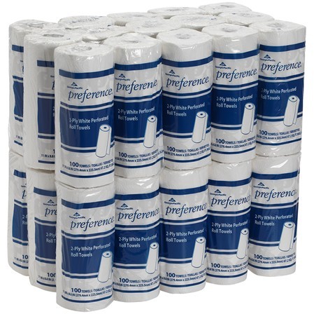 Preference White Jumbo Perforated Roll Paper Towels (250 Sheets per Roll  12/Carton)