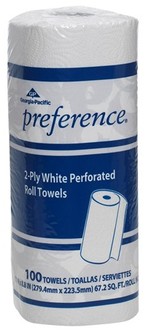 GP Preference® Perforated Roll Towels. 11 X 8.8 in sheets. White. 3000 sheets.
