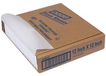 Dixie® Silicone-Treated Pizza Sheets. 12 X 12 in. 27 #. White. 1000 count.