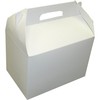 A Picture of product GEP-10PLN Dixie® Handled Carryout Carton - Conventional Barn Shape. 10#. 6 X 8.625 X 6.5 in. White. 200 count.