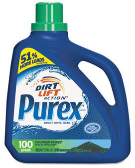 Purex Ultra Concentrate Liquid Laundry Detergent. Mountain Breeze scent. 150 oz. 4 count.