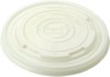 A Picture of product WCC-BOLCS12 Compostable PLA Lid.  Fits 12 oz. to 32 oz Paper Bowls.  White Color.  50 Lids/Sleeve, 20 Sleeves/Case.