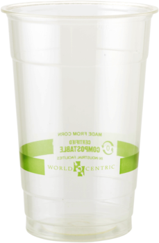 Biodegradable Ingeo™ Cold Cups. 20 oz. Clear. 1000 count.