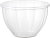 A Picture of product WCC-SBCS48 Ingeo™ Compostable Salad Bowl.  48 oz.  Clear Color.  50 Bowls/Sleeve, 6 Sleeves/Case.
