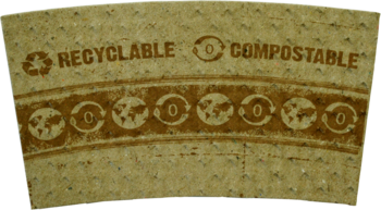 Compostable, Biodegradable Recycled Paper Cup Sleeves.  Fits 10 oz. to 20 oz. Paper Hot Cups.  50 Sleeves/Pack, 20 Packs/Case.