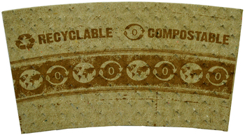 Hot Cup Sleeves. 8 oz Sleeves - 100% post-consumer recycled paper, unbleached