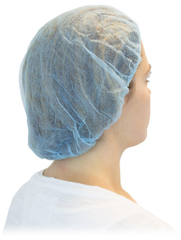 Polypropylene Bouffant Caps. 21 in. Blue. 1000 count.